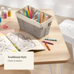 10.25" X 6" X 6" Small Woven Twisted Paper Rope Tapered Basket Gray - Brightroom™ -Brightroom GUEST 064cb96f 909b 49df 9357 b890ce45562e