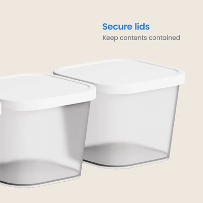 3pk Click In Place 30oz Insert Storage Containers White And Clear - Brightroom™ 3 3pk Click In Place 30oz Insert Storage Containers White And Clear - Brightroom™ - Image 3