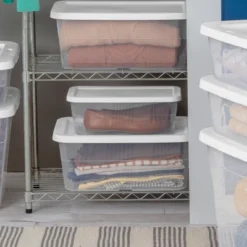 16qt Clear Storage Box With Lid White - Brightroom™ -Brightroom GUEST 1a8b60bf b2f8 4db0 b406 632349a651a8