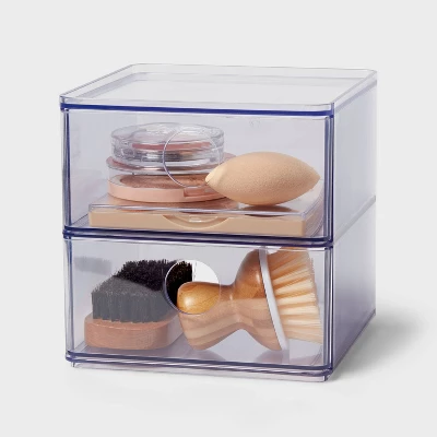 Clear Stackable Drawer - Brightroom™: Plastic Shower Organizer & Bath Caddy, 6"x6"x6" 3 Clear Stackable Drawer - Brightroom™: Plastic Shower Organizer & Bath Caddy, 6"x6"x6" - Image 3