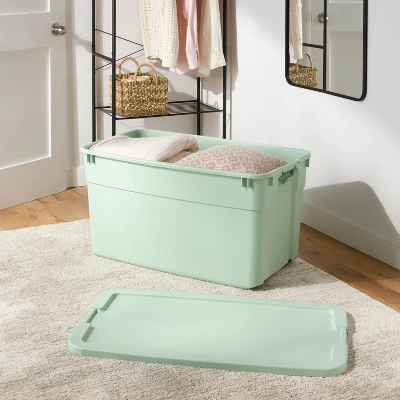 45gal Wheeled Latching Storage Tote Green - Brightroom™ 1 45gal Wheeled Latching Storage Tote Green - Brightroom™