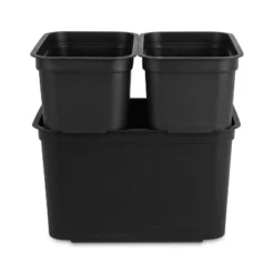 26.2qt Heavy Duty Storage Bin - Brightroom™: Black Plastic, Stackable & Portable, Universal Storage Solution -Brightroom GUEST 324302bf a70e 4b48 af87 0bb0a8e283d5