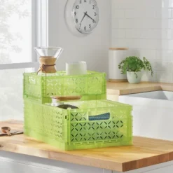 Brightroom 19 Foldable Crate Large Green - Brightroom™