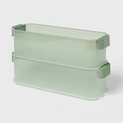 Click In Place 4.5qt Slim Plastic Storage Bin For Home And Office Organization - Brightroom™ 3 Click In Place 4.5qt Slim Plastic Storage Bin For Home And Office Organization - Brightroom™ - Image 3