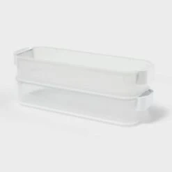 Click In Place 3qt Shallow Slim Plastic Storage Bin For Home And Office Organization Green Tint - Brightroom™ 5 Click In Place 3qt Shallow Slim Plastic Storage Bin For Home And Office Organization Green Tint - Brightroom™ -Brightroom GUEST 60b78de5 a10b 42a0 81a0 1cc1253ce279