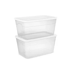 90qt Clear Storage Box White - Brightroom™ -Brightroom GUEST 641a6d12 62cc 47e4 a646 f4be289cd35d