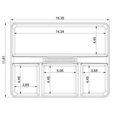 Divided Caddy Organizer White - Brightroom™: Utility Storage Cart, Polypropylene, Universal Storage, 1 Year Warranty 3 Divided Caddy Organizer White - Brightroom™: Utility Storage Cart, Polypropylene, Universal Storage, 1 Year Warranty - Image 3