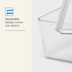 6L Stacking Clear Bin With Lid - Brightroom™: PET Material, Stackable Storage For Crafts & Cleaning Supplies -Brightroom GUEST 6b3a888c a2dd 4416 a6f3 4fe3a6af7df2