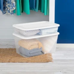 90qt Clear Storage Box White - Brightroom™ -Brightroom GUEST 74edbbb7 8a3a 4833 ac88 af0bbe424017