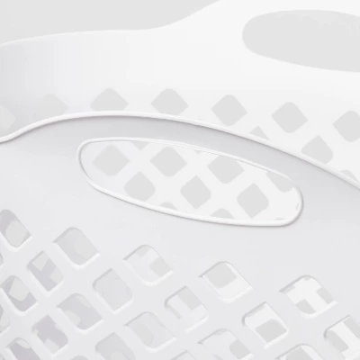 1.2bu/45L Flexible Oval Laundry Basket White - Brightroom™: Portable Clothes Storage With Built-In Handles 2 1.2bu/45L Flexible Oval Laundry Basket White - Brightroom™: Portable Clothes Storage With Built-In Handles - Image 2