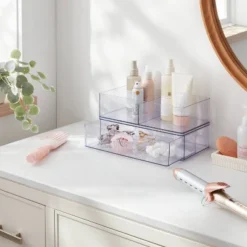 Clear Divided Bin With Drawer - Brightroomâ„¢