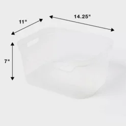 Large Open Front Storage Bin Clear - Brightroom™: Plastic, Portable, Nesting, Universal Storage, 14.5 Volume Capacity 5 Large Open Front Storage Bin Clear - Brightroom™: Plastic, Portable, Nesting, Universal Storage, 14.5 Volume Capacity -Brightroom GUEST 8ad6cc5a b0b4 43b6 a98f fd315674ced2