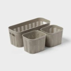 3pk Wave Assorted Decorative Basket 5L Narrow 2c Brightroom™ -Brightroom GUEST 9f0db270 6d41 4bfa 9a61 d620a5ac292b