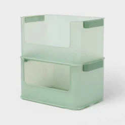Click In Place 20.7qt Open Front Plastic Storage Bin For Home And Office Organization Green Tint - Brightroom™ 5 Click In Place 20.7qt Open Front Plastic Storage Bin For Home And Office Organization Green Tint - Brightroom™ -Brightroom GUEST a3910ed5 b65d 47c5 bf64 e83fa2089a80
