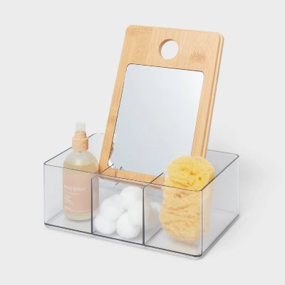 Cosmetic Storage Container With Bamboo Lid - Brightroom™ 3 Cosmetic Storage Container With Bamboo Lid - Brightroom™ - Image 3