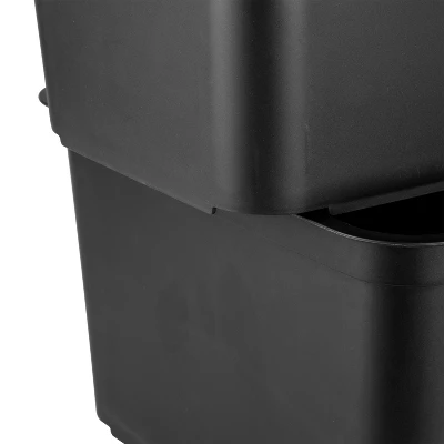 Folio Heavy Duty Storage Bin - Brightroom™: Black Plastic, Stackable, Portable, Universal Storage, 18.6 Volume Capacity 9 Folio Heavy Duty Storage Bin - Brightroom™: Black Plastic, Stackable, Portable, Universal Storage, 18.6 Volume Capacity - Image 9