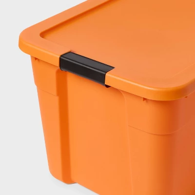 20gal Halloween Latching Storage Tote Orange - Brightroom™ 2 20gal Halloween Latching Storage Tote Orange - Brightroom™ - Image 2