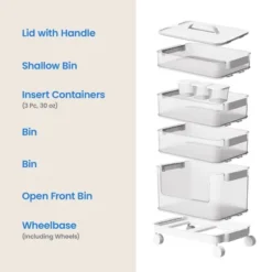 7pc Click In Place Rolling Storage Cart Kit Plastic Storage Home And Office Organization - Brightroom™ 15 7pc Click In Place Rolling Storage Cart Kit Plastic Storage Home And Office Organization - Brightroom™ -Brightroom GUEST c32d2d4f 9529 4084 96c1 6698a5675dd8