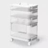 7pc Click In Place Rolling Storage Cart Kit Plastic Storage Home And Office Organization - Brightroom™​