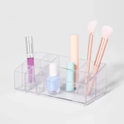 Bathroom Plastic 9 Slot Mixed Cosmetic Organizer Clear - Brightroom™: Makeup & Vanity Organizer Tray For Bathroom Countertop 7 Bathroom Plastic 9 Slot Mixed Cosmetic Organizer Clear - Brightroom™: Makeup & Vanity Organizer Tray For Bathroom Countertop -Brightroom GUEST c86e60e2 e1c8 4070 8398 113e68427840