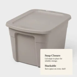 18gal Non-Latching Storage Tote Gray - Brightroom™ 5 18gal Non-Latching Storage Tote Gray - Brightroom™ -Brightroom GUEST d628e126 0b63 4343 8f76 a14188377986