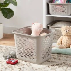 Large Decorative Plastic Bin With Cutout Handles - Brightroom™