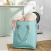 Storage Bag With Wheels Pewter Aqua - Brightroom™