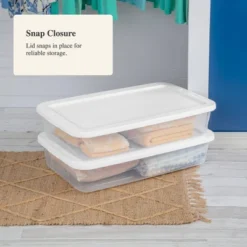 41qt Clear Under Bed Storage Box White - Brightroom™ -Brightroom GUEST e4631e7d 157f 41dd 90ac 8cd4c9806817