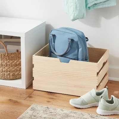 Medium Wood Bin - Brightroom™ 1 Medium Wood Bin - Brightroom™