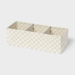 Woven Plastic 3 Compartment Bin - Brightroom™ -Brightroom GUEST fe659558 a8e3 4c0f 90c3 83c445cc2e70